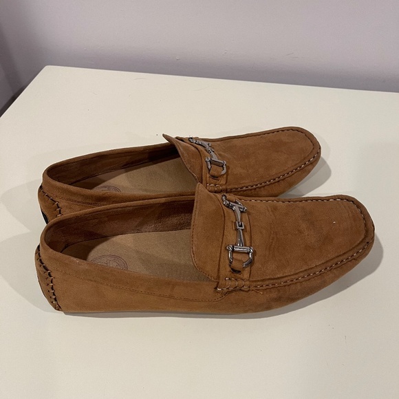 Loafers - Light Brown Suede with Silver Buckle - Picture 5 of 6